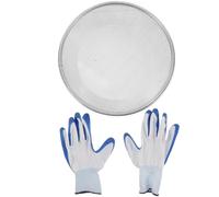Tamis de Jardinage pour Compost en Acier Inoxydable 30cm Rond | Métal Solide, Bord en Caoutchouc, pour Terre et Paillis Fins, avec Moufles, S’adapte au Seau
