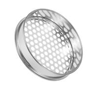 Tamis de Jardinage Rond 20cm en Acier Inoxydable, 12 MM | Tamis à Sol pour Pierres et Sable, Compact et Portable, Usage Extérieur pour Jardins Divers, Argenté