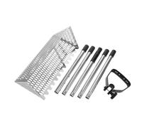 Tamis de Plage en Acier au Carbone, Pelle Détachable Multifonction | Structure Portable, Criblage, Exploration du Littoral, Couleur Argenté, Usage Voyage et Collecte
