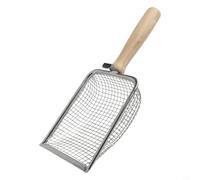 Tamis de sol de jardin en acier inoxydable avec poignée en bois - Tamis à compost multifonction et filtre en maille pour rempoter, planter et jardinage en plein air, pour métal (5 mm)