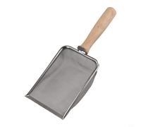 Tamis de sol de jardin en acier inoxydable avec poignée en bois - Tamis à compost multifonction et filtre en maille pour rempoter, planter et jardinage en plein air, pour métal (1 mm)