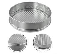 Tamis de sol de jardin en acier inoxydable de 6 mm/7 mm/12 mm avec maille ronde de 20 cm de diamètre pour séparer les roches, les brindilles et les débris du terreau - Maison et (trou rond 7 mm)