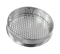 Tamis de sol de jardin en métal pour compost, tamisage, séparation de la saleté, filtre fin, préparateur de lit surélevé, outil de nettoyage de la terre (trou rond de 7 mm)