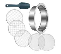 Tamis de sol en acier inoxydable pour le jardinage - Outil de sable avec maillage interchangeable - Pelle à bonsaï - Tamis de jardin professionnel avec accessoires de rempotage remplaçables - Ensemble