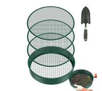 Tamis de sol pour le jardinage - Tamis de jardinage en métal pour compost - Tamis à sable - Utilisation de serres agricoles avec 4 filtres en maille et pelle pour la famille, les amis