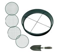 Tamis de Sol pour Le Jardinage, Tamis de Sol - Tamis de rempotage avec 4 Tailles de Mailles interchangeables | Écran à Tamis Polyvalent Outils pour Le compostage, dépistage du Gravier