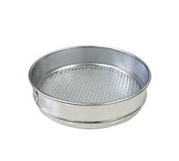 Tamis de sol, tamis de perforation rond 0,075-60 mm, cadre chromé diamètre 20 cm 1 pièce(Galvanizing Bottom cover)