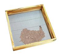 Tamis de terre - Panier de plateau de sol en compost | Rock Shaker Filtre Grid Réclamateur Boîte en osier Cage Funnel Grillador Filador de boîtes Sievepan Pan Neta Sproader Support Slo