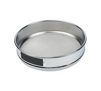 Tamis de test de 20 cm en acier inoxydable 304 pour analyse du sable du sol - Cadre chromé Outil de tamisage de laboratoire 4-600 mailles (40 mailles)