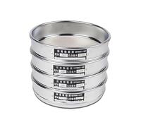 Tamis de test de laboratoire standard - 30 cm de diamètre, en acier inoxydable 304, cadre chromé, 6 à 250 mailles, 1 pièce(8 mesh(2.5mm))