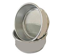 Tamis de Test économique, 5 mailles, ouverture de 4mm, tissu métallique en acier inoxydable 304 Durable avec cadre chromé, 30cm de diamètre, 1 pièce(40cm)