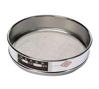 Tamis de test en acier inoxydable 20 cm maille 304 pour analyse en laboratoire, cadre chromé pour les aliments, les poudres, les sols, les produits pharmaceutiques (50 mailles)