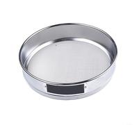 Tamis de test en acier inoxydable de 20 cm de diamètre, cadre chromé, convient pour une gamme de matériaux, des aliments aux métaux (100 mailles)