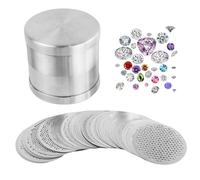 Tamis de tri de diamant, tamis tri perles à mailles fines en acier inoxydable 48mm pour les outils fabrication bijoux et la mesure la pierre