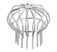 Tamis d'écoulement de toit en acier inoxydable, protection de tuyau de descente avec grille fine contre les feuilles et les rongeurs, protection de gouttière robuste pour terrasse et jardin, argenté