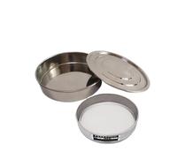 Tamis d'essai en acier inoxydable, Tamis de test galvanisé de 20 cm avec couvercle et fond, plusieurs tailles de mailles(40 mesh(0.45mm))