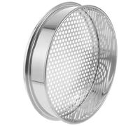 Tamis Jardin Rond 20cm en Acier Inoxydable, Trous 4mm, Compact | Jardinage Extérieur, Portable et Polyvalent, Argenté, Facile à Utiliser