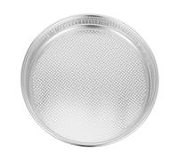Tamis Métallique Rond Argenté, Aluminium Oxyde, Mailles 3,5 MM | Criblage Manuel Rapide, Particules Uniformes, Léger et Résistant à L’usure, pour Compost, Gravier, Jardin