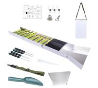 Tamis Or - Collection Complète D'Outils 1 Set | Ensemble Complet Trogolo Lavage Or | Pour Les Amateurs De La Recherche De Pierres Et De La Chasse Et Des Excavations Adultes Et Débutants