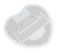 Tamis pour Urinoir et Déodorant, Ecran pour Urinoir Désodorisant pour Urinoir en Forme de Cœur en Plastique Durable Compatible avec la Plupart des Urinoirs 19x17x0.5cm (Blanc)