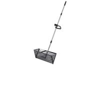 Tamis Sable Râteau à tamiser Le Sable Pelle Mailles de Plage Manche Long Ergonomique détachable et portatif(Black)