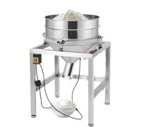 Tamis vibrant électrique en acier inoxydable - Tamis automatique commercial - Tamis à farine pour traitement de la poudre - 70 W 40 mailles
