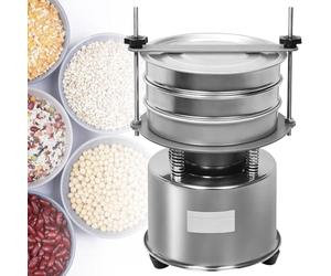 Tamis Vibrant Électrique Multifonctionnel, Tamiseurs De 5 À 200 Mesh | Tamis Vibrant Automatique De 1 400 À 1 680 Battements/min, Pour La Boulangerie, L-a Cuisi-ne Et Les Laboratoires.(+2 Sieb)