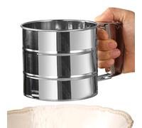 Tamiseur à Farine pour la Pâtisserie | Outil de Tamis à Main Ergonomique | Passoire à Farine à Maillage Fin - pour Ustensiles de Cuisine, la Cuisson, la Pâtisserie, le Café, la Famille et la Maison