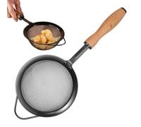 Tamiseur à Maillage Fin en Acier Inoxydable,Cuillère Tamis Filtre à Huile Manche Isolé | Accessoire Culinaire pour Filtrer Égoutter Rincer Pâtes Café Farine Thé Quinoa Œufs Riz