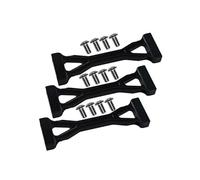 Tamiya 1/14 Truck Upgrade Pièces Aluminium Middle Chassis Mount with Screws (for King Haule/Globe Liner/Aeromax) - 3Pcs Set Black