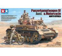 Tamiya Kit de modélisme plastique 1:35 Dt. PzKpfw.IV AUSF.F m. Krad DAK