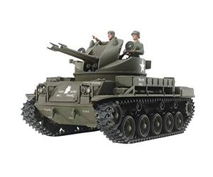 Tamiya 300035161 Char Flak militaire 1:35 US Flak M42 Duster, réplique fidèle à l'original, modélisme, kit de construction en plastique, bricolage, loisirs, collage, kit en plastique, à assembler, non
