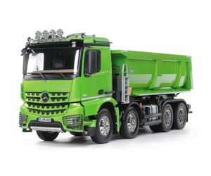 Tamiya 300047523 - 1:14 RC MERCEDES-BENZ AROCS Kipper 8x4 Candy-Vert (Kit)