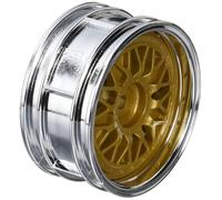 TAMIYA 300050548 - Jantes Porsche Taisan, 26 mm, 2 Pièces, Chrome/Or