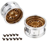 TAMIYA 300050549 - Jantes Porsche Taisan, Accessoires de modélisme, 30 mm, 2 pièces, chromé/doré