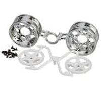 TAMIYA 300050672 - Jantes T.Tom's Supra, 26 mm, 2 pièces, Chrome/Blanc