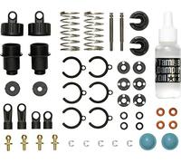 TAMIYA 300050746 50746 Lot de 2 amortisseurs à Pression d'huile 1:10 Noir avec Ressorts Argenté