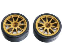 Tamiya Pneus Drift Type D avec jantes 26 mm – Lot de 2, doré