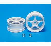 Tamiya 300053232 - Jantes à 5 Rayons, 1 pièce, 26 mm, 2 pièces, Blanc