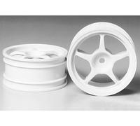 Tamiya 300053232 - Jantes à 5 Rayons, 1 pièce, 26 mm, 2 pièces, Blanc