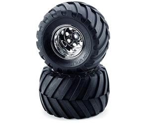 TAMIYA 309805618 - Pneus avec Jantes Gauche/Droite/Avant