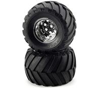 TAMIYA 309805619 - Pneu avec Jantes, Gauche et Droite, arrière, Accessoire de modélisme, Noir