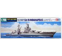 Tamiya- Cruiser 1:700 US CA-35 Indianapolis WL, modélisme, Artisanat, Loisirs, Collage, kit en Plastique, 31804, Multicolore, Petit