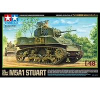 TAMIYA 32606 1:48 US M5A1 Stuart Light Tank (1) - Kit de modèle, kit en Plastique, kit de Montage, réplique détaillée, Moyen, Vert