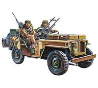 Tamiya 35033 1:35 Brit. S.A.S Véhicule Tout Terrain (2), kit de modélisation, kit de Construction en Plastique, kit de Construction à Assembler, réplique détaillée 300035033, Marron