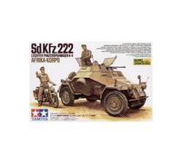 Tamiya 35286 Sd.kfz.222 Afrika-korps 1/35 : Blindé Léger + Moto + 2 Figurines, I