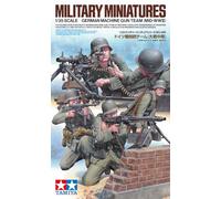 Tamiya – Maquette 35386 Équipe de mitrailleurs allemands 1/35 5 figurines Mid‑WWII non peinte