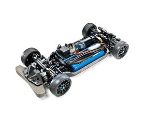 Tamiya 47326: 10 Rc Tt-02R Kit de Réparation Télécommandé pour Voiture/Véhicule Miniature à Construire Chassis, Hobby Noir