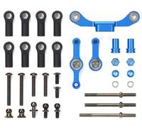 TAMIYA 54965 TT-02S - Kit de Direction en Aluminium - Long - Accessoires pour Voiture télécommandée - Pièce de Rechange - Modélisme RC - Multicolore - Taille S