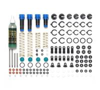 TAMIYA 54993 TT-02B/DF-03 Lot de 2 amortisseurs d'huile en Aluminium (2 + 2), pièce de Rechange, modélisme, Accessoires pour véhicule radiocommandé/Voiture télécommandée, Multicolore, Taille S